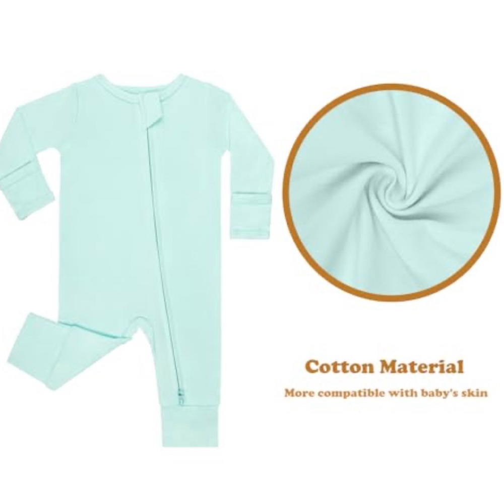 Cozy Mint Green Kids Footie